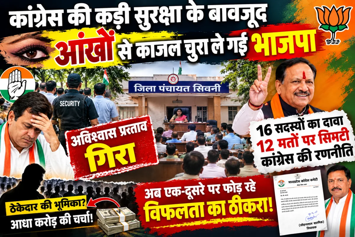 कांग्रेस की कड़ी सुरक्षा के बावजूद आंखों से काजल चुरा ले गई भाजपा, अब रणनीति फेल होने पर एक-दूसरे पर फोड़ रहे ठीकरा!