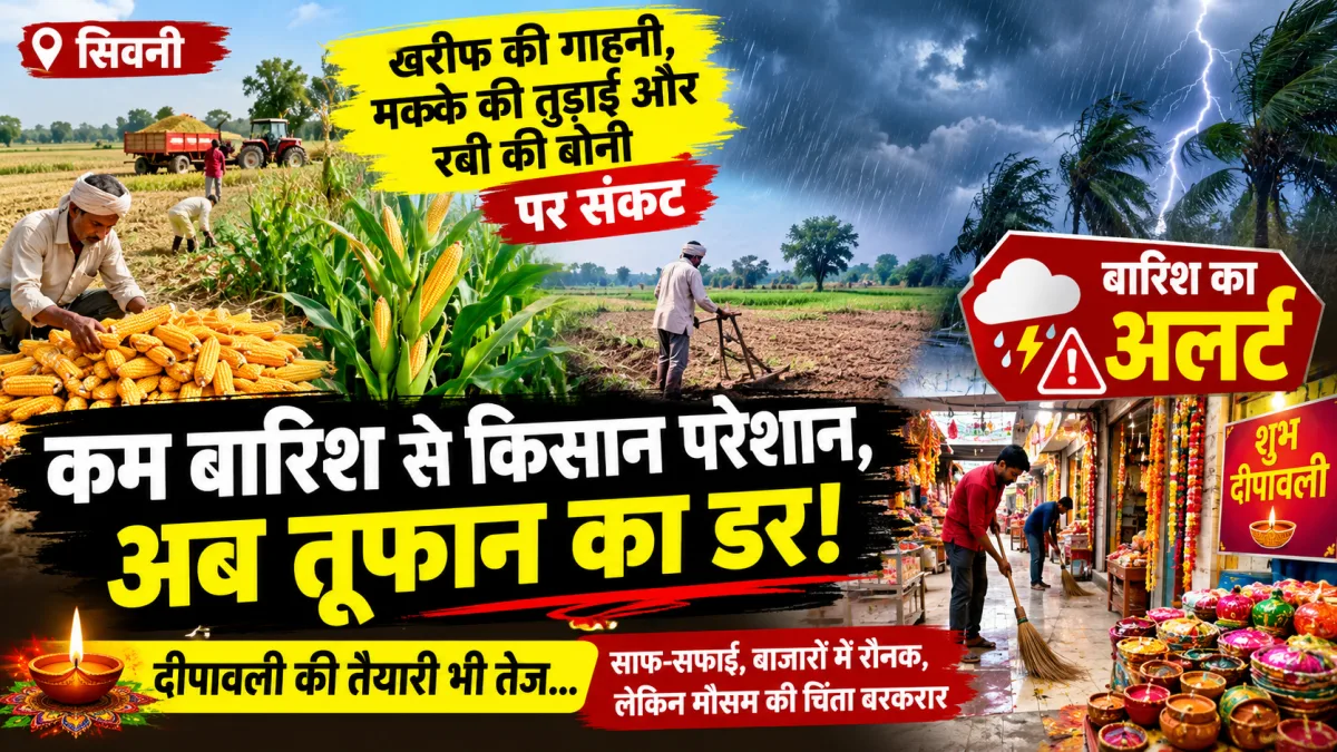 खेतों में फसल, घरों में दीपावली की तैयारी… ऐसे वक्त बारिश-तूफान का अलर्ट, किसानों की बढ़ी धड़कनें”