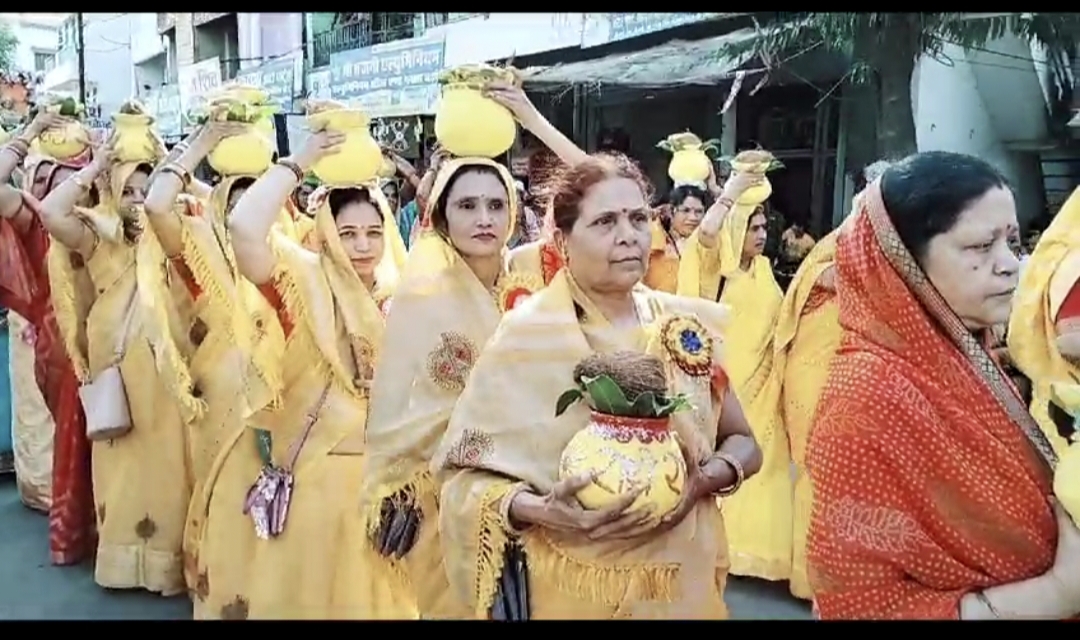 पूज्य शंकराचार्य जी की अगवानी में  निकली भव्य रही शोभायात्रा