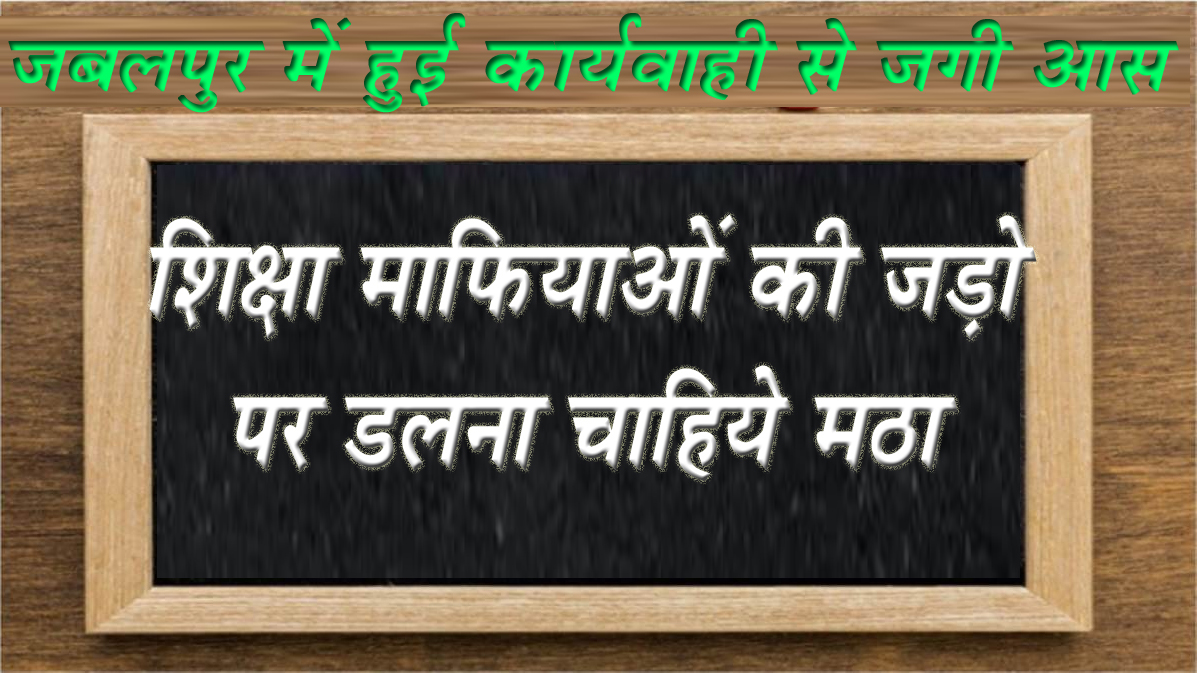 शिक्षा माफियाओं से शिक्षा व्यवस्था को मुक्त कराने सरकार उठा सकती है कठोर कदम