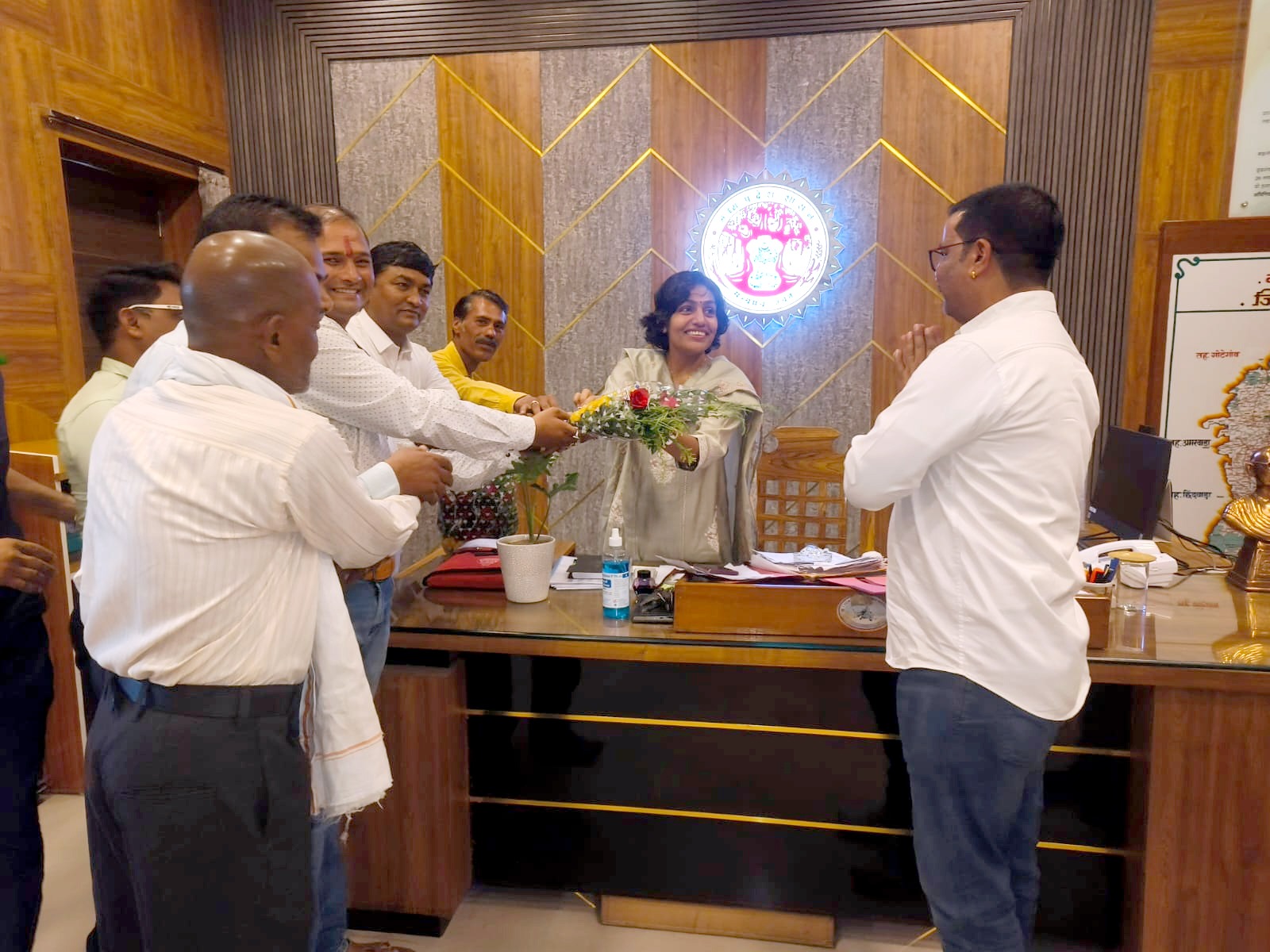 नवागत कलेक्टर एवं पुलिस अधीक्षक का  किया स्वागत