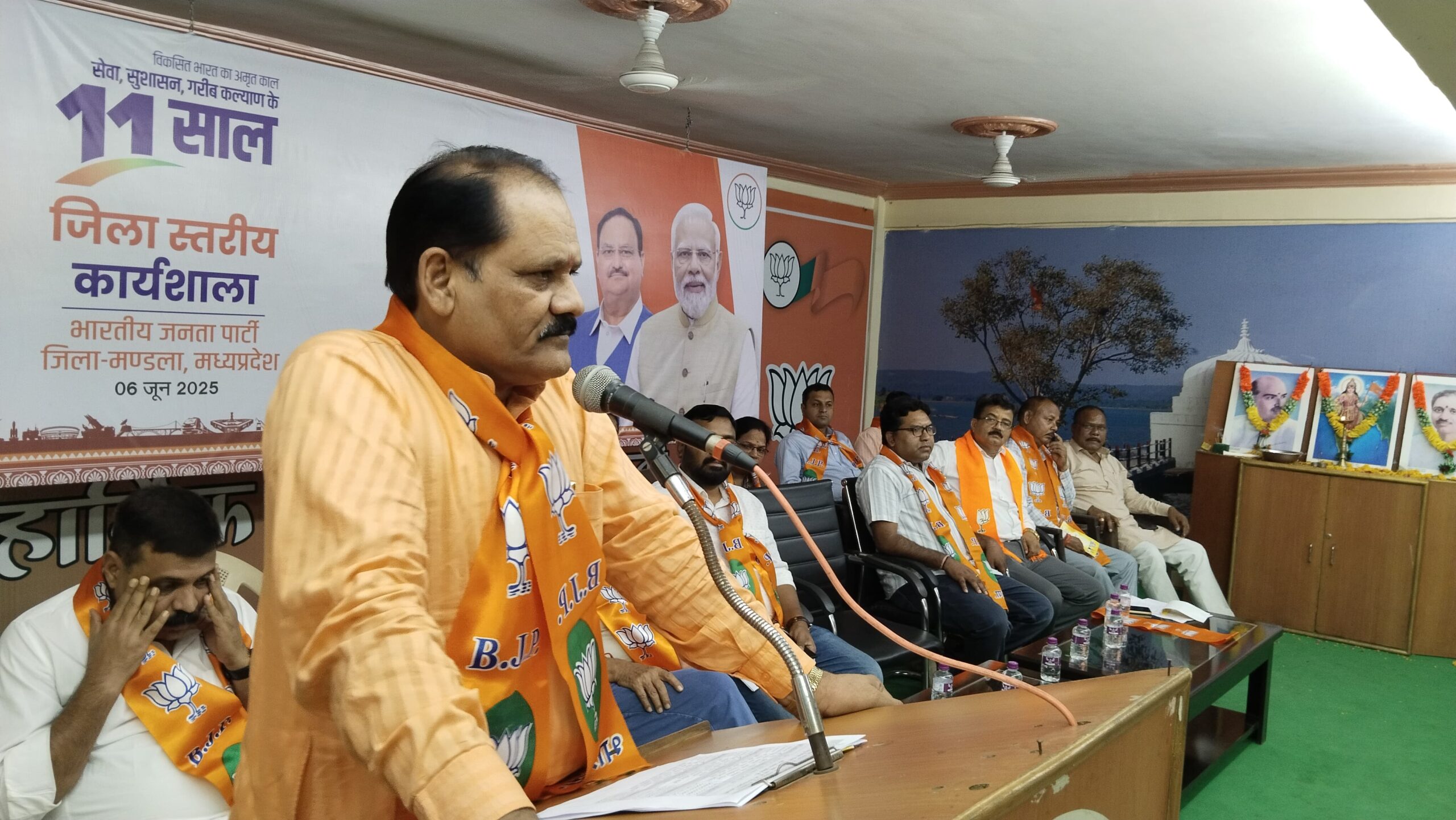 मोदी सरकार के 11 साल पूरे होने पर मंडला में जिला स्तरीय कार्यशाला सम्पन्न
