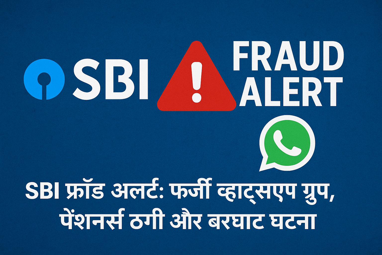 SBI फ्रॉड अलर्ट: फर्जी व्हाट्सएप ग्रुप, पेंशनर्स पर ठगी और बरघाट ब्रांच की घटना ने बढ़ाई चिंता