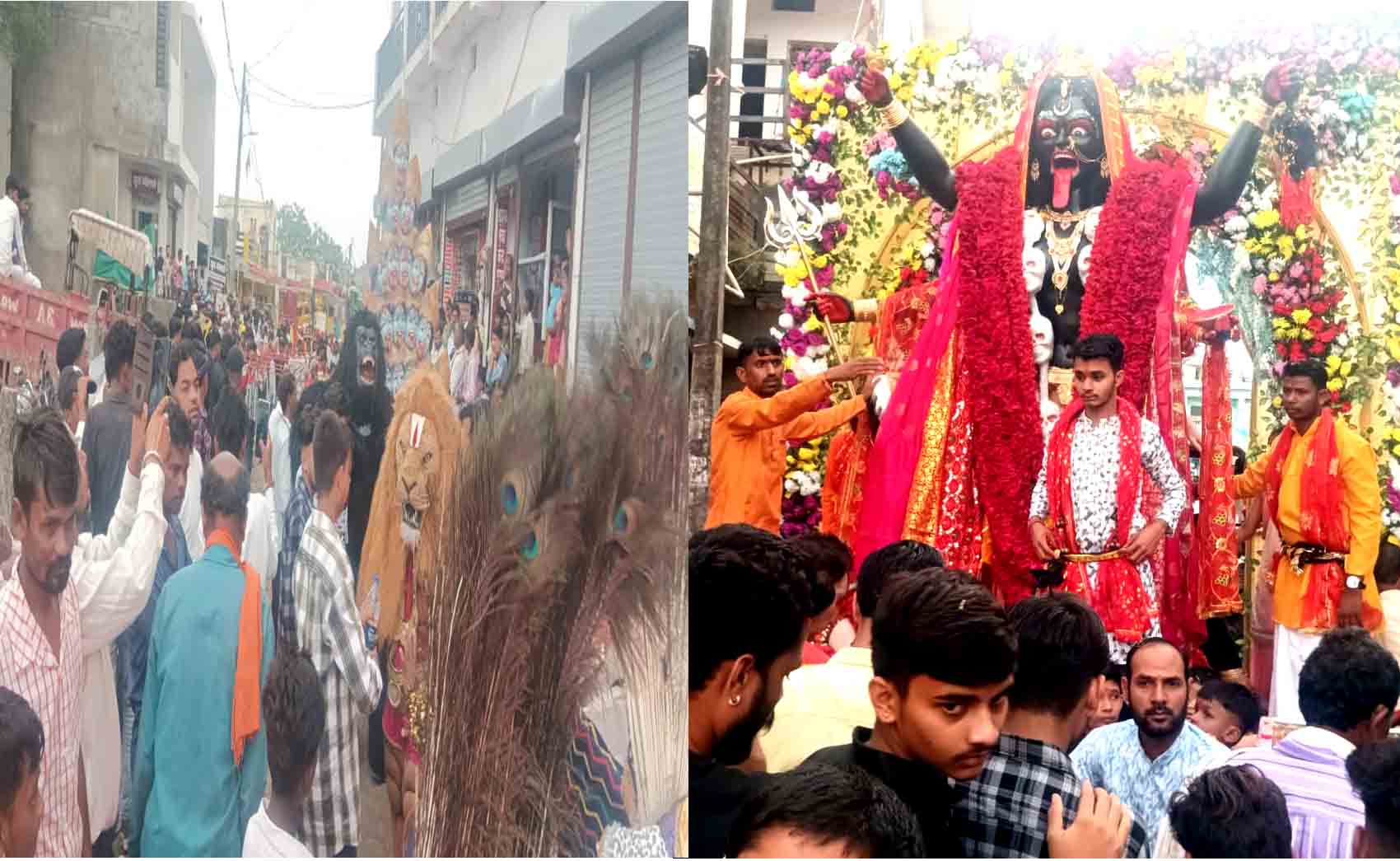 धूमा की नगर-सेठानी माता महाकाली का भव्य विसर्जन चल समारोह