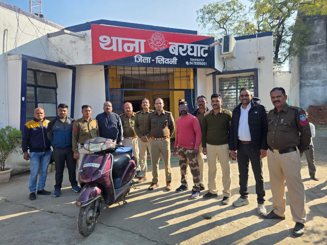 बरघाट पुलिस की बड़ी कार्रवाई: गौवंश वध करते आरोपी गिरफ्तार, गौमांस व वाहन जब्त