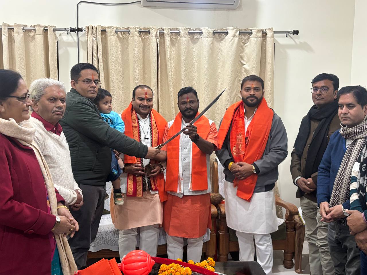 छपारा में बजरंग दल राष्ट्रीय संयोजक का भव्य स्वागत