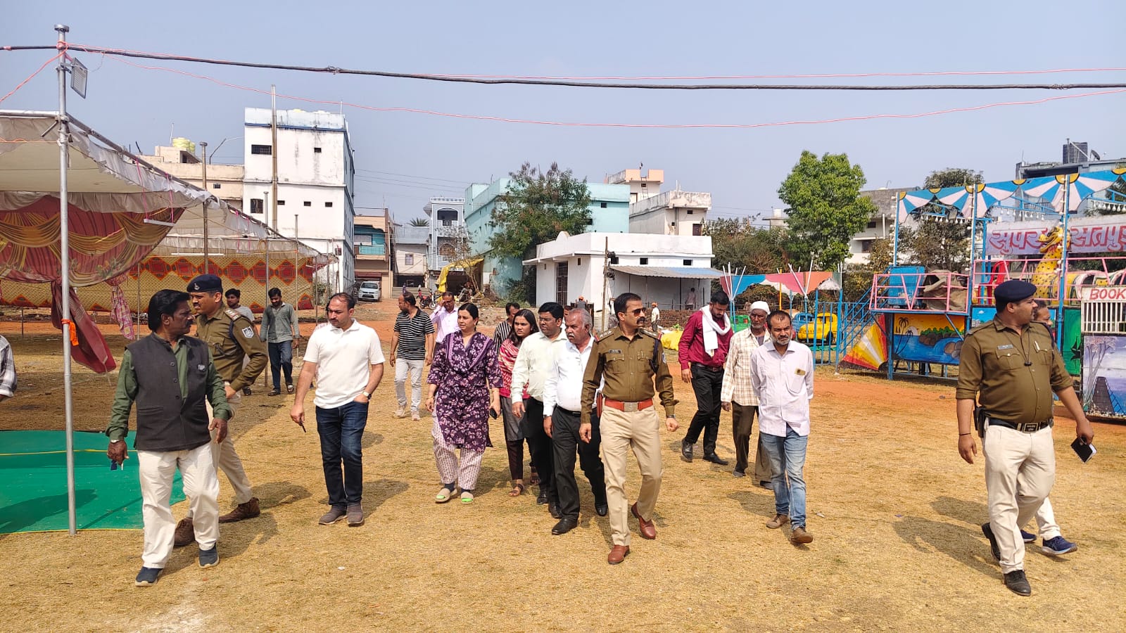 महाशिवरात्रि पर्व को मद्देनजर स्थानीय पुलिस-प्रशासन ने किया मठ मंदिर एवं शिव बारात मार्ग का निरीक्षण