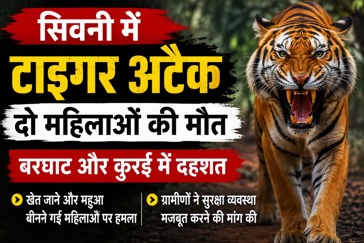 बरघाट और कुरई में टाइगर का हमला, दो महिलाओं की मौत से ग्रामीणों में भय