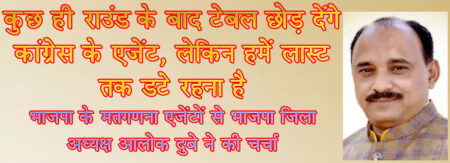 कुछ ही राउंड के बाद टेबल छोड़ देंगे कांग्रेस के एजेंट, लेकिन हमें लास्ट तक डटे रहना है भाजपा के मतगणना एजेंटों से भाजपा जिला अध्यक्ष आलोक दुबे ने की चर्चा सिवनी 03 जून 2024:- प्रधानमंत्री नरेंद्र मोदी के प्रति जनता के विश्वास और पार्टी कार्यकर्ताओं द्वारा किए गए अथक परिश्रम के बूते इस लोकसभा चुनाव में हम जीत का रिकॉर्ड कायम करने वालें है। मुझे विश्वास है कि मतगणना के पहले राउंड से ही जीत का बड़ा आंकड़ा सामने आएगा और कुछ ही राउंड में हमारी लीड इतनी बड़ी हो जाएगी कि कांग्रेस के एजेंट टेबल छोड़कर घर भागने लगेंगे । लेकिन फिर भी हमारे मतगणना एजेंटों को अंतिम राउंड तक अपने टेबल पर डटे रहना है। यह बात भाजपा जिलाध्यक्ष आलोक दुबे ने सोमवार को बालाघाट लोकसभा के अंतर्गत आने वाली बरघाट एवं सिवनी विधानसभा एवं मंडला लोकसभा क्षेत्र की केवलारी एवं लखनादौन विधानसभा में मतगणना अभिकर्ताओं से चर्चा करते हुये कही है। भाजपा जिलाध्यक्ष भाजपा जिला उपाध्यक्ष एवं सिवनी विधानसभा प्रभारी संतोष अग्रवाल, भाजपा जिला महामंत्री अजय डागोरिया, बरघाट विधानसभा प्रभारी डां.अभिजीत सिंह चौहान,तथा लखनादौन विधानसभा प्रभारी जयदीप सिंह चौहान ने मतगणना अभिकर्ताओं को मतगणना की पूरी प्रक्रिया के बारे में विस्तार से समझाया। उन्होंने कहा कि हमारी जीत सुनिश्चित है लेकिन एक एजेंट का काम है कि निर्वाचन का सर्टिफिकेट मिलने तक अपने को मिली जिम्मेदारी पर पूरी तरह से मुस्तैद रहे। उन्होंने कहा कि सभी मतगणना अभिकर्ता सुबह 6:00 बजे तक अनिवार्य रूप से मतगणना स्थल पर पहुंच जाएं। भाजपा जिला अध्यक्ष ने मतगणना अभिकर्ताओं का उत्साहवर्धन करते हुए कहा कि आप सभी कार्यकर्ताओं की मेहनत के बूते हम जिले में की सभी विधानसभाओं में ऐतिहासिक विजय की ओर अग्रसर है। अब जीत का यह आंकड़ा क्या होगा यह आप सभी मतगणना अभिकर्ता ही 4 जून को लेकर आएंगे। अत: मतगणना का काम बहुत महत्वपूर्ण है। हमें इसे पूरी लगन और गंभीरता के साथ पूरा करना है। भाजपा जिला महामंत्री अजय डागोरिया ने बताया कि भाजपा जिला कार्यालय में मतगणना के पल पल के परिणाम को सुविधापूर्ण तरीके से देखने के लिये पर्याप्त व्यवस्थाएँ की गयी है । जिला कार्यालय में परिणामों के सीधे प्रसारण को दिखाया जायेगा और उपस्थित कार्यकत्र्ताओं की जलपान, मिष्ठान एवं मठा आदि की उपलब्धता सुनिश्चित की गयी है । भाजपा जिला उपाध्यक्ष संतोष अग्रवाल ने बताया कि भाजपा जिला कार्यालय के साथ ही बाहुबली चौक होटल बाहुबली में भी मतगणना परिणामो के सीधे प्रसारण को दिखाएं जाने की व्यवस्था सुबह से रहेगी कार्यकत्र्ताओं को जलपान और मिष्ठान के साथ आने वाले उत्साहजनक परिणामों के साथ मिष्ठान वितरण और अतिशबाजी ढोल आदि की उपलब्धता रहेगी । लखनादौन विधानसभा के प्रभारी और भाजपा के जिला महामंत्री जयदीप सिंह चौहान ने कहा लोकसभा चुनाव में जिले के हजारों कार्यकर्ताओं ने प्राण प्रण से पार्टी को विजय बनाने के लिए दिन रात एक कर दिया। ऐसे सभी कार्यकर्ताओं की मेहनत का आज सुखद देश को मजबूत नेतृत्व देने वाला सिद्ध होगा यह चुनाव देश की दिशा दशा तय करने वाला चुनाव था। भाजपा जिला मंत्री और बरघाट विधानसभा प्रभारी डां. अभिजीत सिंह चौहान ने कहा कि यह चुनाव स्वर्णिम भारत के निर्माण सुनहरे भारत के आगाज का परिणाम है जो 2047 में गौरवशाली भारत को विश्व का सबसे समृद्ध राष्ट्र बनाने का संकल्प होगा । मनोज मर्दन त्रिवेदी भाजपा जिला सह मीडिया प्रभारी सिवनी