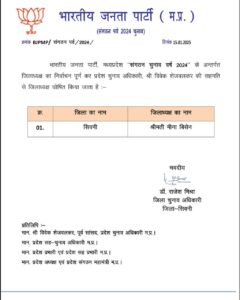 भाजपा की नवनियुक्त जिलाध्यक्ष श्रीमती मीना बिसेन की राजनैतिक पृष्टभूमि - Seoni News