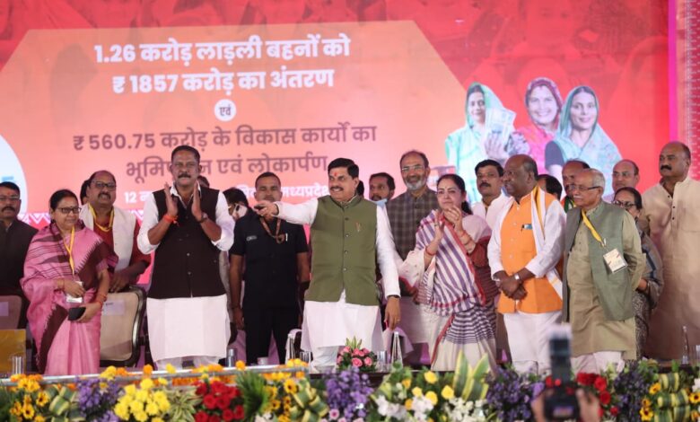 मुख्यमंत्री डॉ. मोहन यादव ने सिवनी से 1.26 करोड़ लाड़ली बहनों को राशि अंतरित की