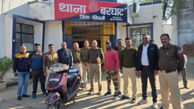 बरघाट पुलिस की कार्रवाई में गौवंश वध से संबंधित जब्त गौमांस और वाहन