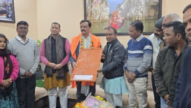 एबीवीपी के नवनियुक्त राष्ट्रीय अध्यक्ष प्रो. डॉ. रघुराज किशोर तिवारी का छपारा में प्रथम आगमन