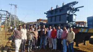 रायखेड़ा विद्युत सबस्टेशन में 10 एमवीए ट्रांसफार्मर का पूजन