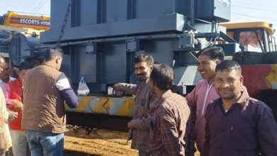 रायखेड़ा विद्युत सबस्टेशन में 10 एमवीए ट्रांसफार्मर का पूजन