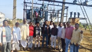 रायखेड़ा विद्युत सबस्टेशन में 10 एमवीए ट्रांसफार्मर का पूजन