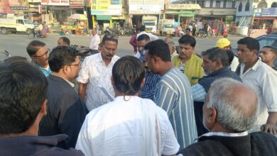 MLA Dinesh Rai Munmun attending Amrit Varsha satsang in Seoni Madhya Pradesh