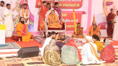 भागवत कथा प्रथम दिन सिवनी में द्वारकाधीश मंदिर