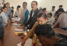 बरघाट नगर परिषद कार्यालय में मतदाता सूची की 2003 लिंक त्रुटि और नाम सुधार के लिए आयोजित विशेष सुनवाई कैंप