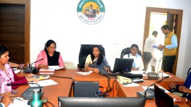Collector Sheetla Patle chairing time limit meeting in Seoni Collectorate