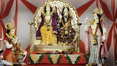 गांधी चौक सिवनी में श्री राम दरबार स्थापना का दृश्य