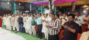 गांधी चौक सिवनी में श्री राम दरबार स्थापना का दृश्य