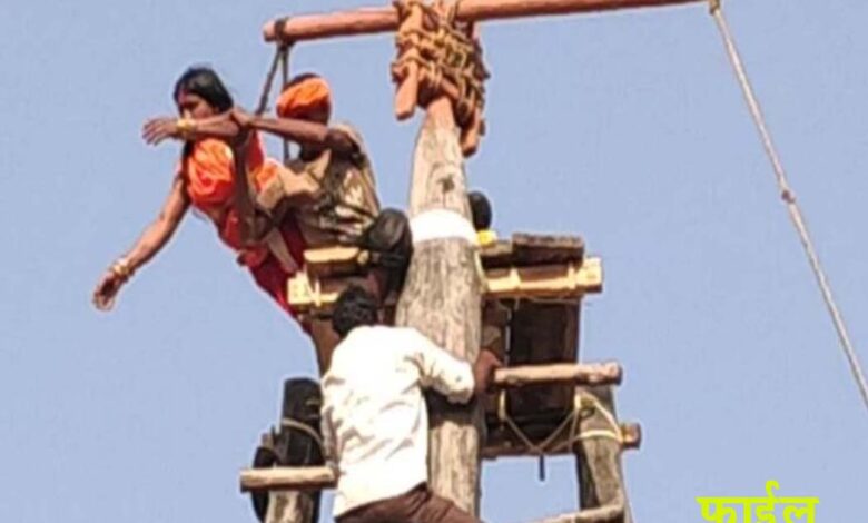 Panjara Meghnath Utsav Seoni 60 feet Meghnath Stambh Dhuredi