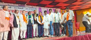 सरदार पटेल एकता यात्रा सिवनी का भव्य स्वागत करते हुए लोग