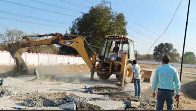 Chhindwara Illegal Colony Action bulldozer demolition