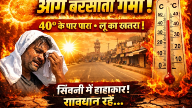 सिवनी गर्मी 2026 - 40 डिग्री तापमान के बीच दोपहर में सूनी पड़ी सड़कें और लू का असर