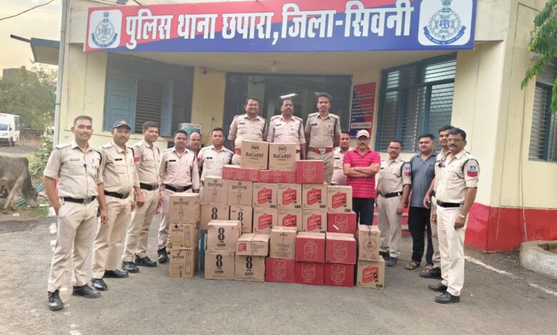 छपारा पुलिस अवैध शराब जब्ती : छपारा पुलिस द्वारा सिवनी जबलपुर हाईवे पर स्कार्पियो से अवैध अंग्रेजी शराब जब्त