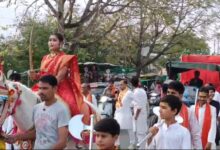 परशुराम जयंती छपारा सिवनी - भव्य शोभायात्रा में शामिल श्रद्धालु