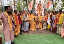 बरघाट में परशुराम जयंती पर निकली भव्य वाहन रैली का दृश्य