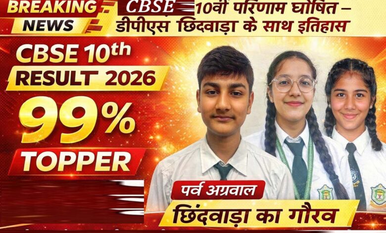 CBSE 10वीं रिजल्ट - टॉपर पर्व अग्रवाल 99 प्रतिशत डीपीएस छिंदवाड़ा