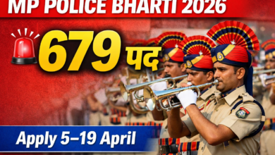 “एमपी पुलिस भर्ती 2026 के लिए 679 बैंड आरक्षक पदों का विज्ञापन, पुलिस बैंड के जवानों की फोटो के साथ”