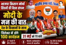 सिवनी भाजपा कार्यालय में किसान मोर्चा की बैठक के दौरान उपस्थित पदाधिकारी और कार्यकर्ता।