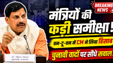 सीएम डॉ. मोहन यादव मंत्रियों के साथ वन-टू-वन समीक्षा बैठक करते हुए मध्यप्रदेश सरकार की कामकाज समीक्षा