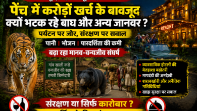 पेंच राष्ट्रीय उद्यान में वन्यजीव संरक्षण और बढ़ते पर्यटन को दर्शाता थंबनेल