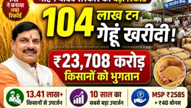 गेहूं उपार्जन केंद्र का निरीक्षण करते मुख्यमंत्री डॉ मोहन यादव