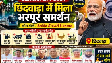 छिंदवाड़ा में प्रधानमंत्री नरेंद्र मोदी की 7 अपीलों का समर्थन करते नागरिक और व्यापारी