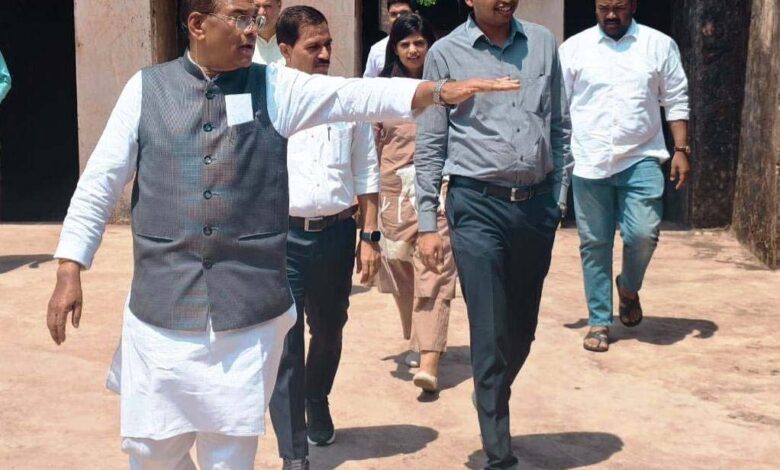 रामनगर आदि उत्सव 2026 की तैयारियों का निरीक्षण करते सांसद फग्गन सिंह कुलस्ते