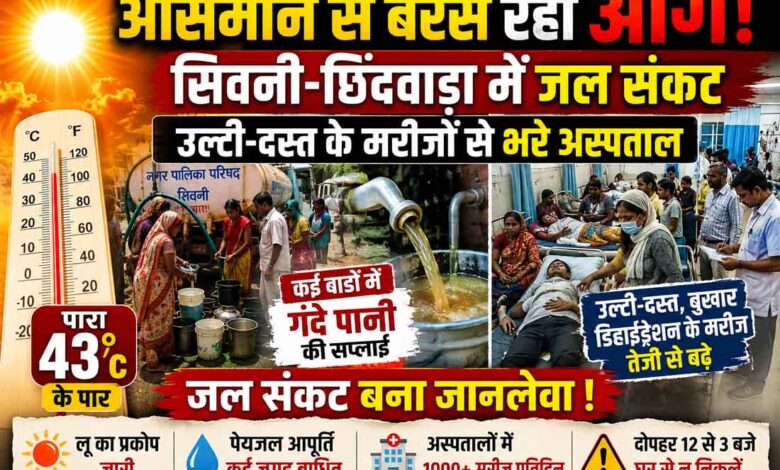 सिवनी और छिंदवाड़ा में भीषण गर्मी और जल संकट के बीच अस्पताल में उपचार लेते मरीज
