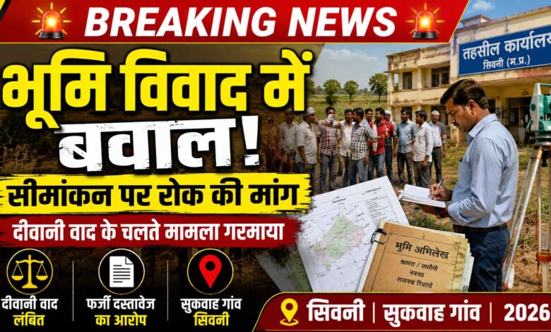 सिवनी में भूमि सीमांकन को लेकर राजस्व विभाग की कार्यवाही