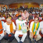BJP victory celebration Bhopal Mohan Yadav Hemant Khandelwal workers celebration NDA win