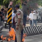 मीनाक्षी नटराजन का नामांकन निरस्त होने के विरोध में सिवनी कांग्रेस का प्रदर्शन