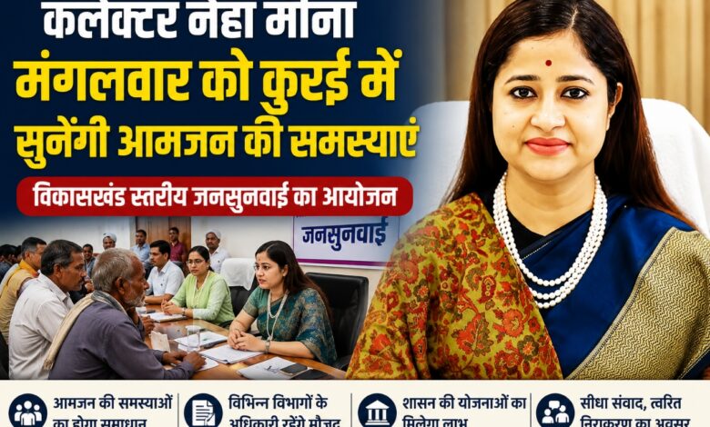 कलेक्टर नेहा मीना जनसुनवाई के दौरान नागरिकों की समस्याएं सुनते हुए