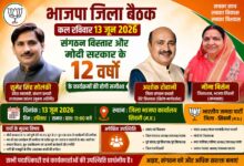 भाजपा जिला बैठक सिवनी में राज्यसभा सांसद सुमेर सिंह सोलंकी, विधायक अशोक रोहानी और जिलाध्यक्ष मीना बिसेन