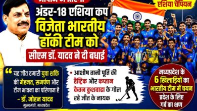 जापान में लहराया तिरंगा, अंडर-18 एशिया कप विजेता भारतीय हॉकी टीम को सीएम डॉ. यादव ने दी बधाई | Dainik Yashonnati अंडर-18 एशिया कप जीतने के बाद भारतीय हॉकी टीम तिरंगा लहराते हुए।