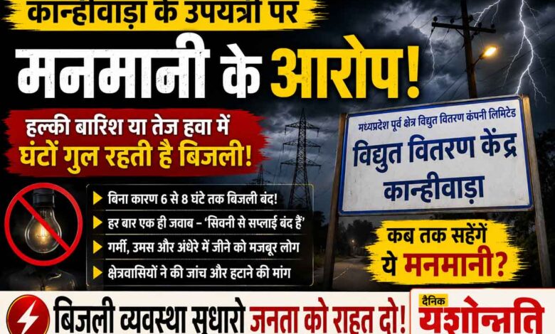 कान्हीवाड़ा विद्युत वितरण केंद्र में बिजली कटौती को लेकर विरोध
