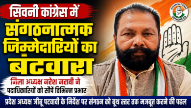 सिवनी कांग्रेस में संगठनात्मक जिम्मेदारियों का बंटवारा, जिला अध्यक्ष नरेश मरावी ने पदाधिकारियों को सौंपे विभिन्न प्रभार - Seoni News